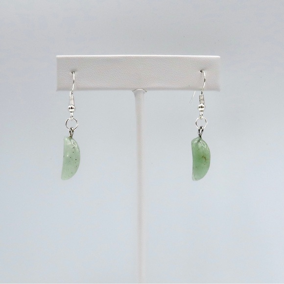 FLUORITE CRESCENT EARRINGS - Picture 1 of 5